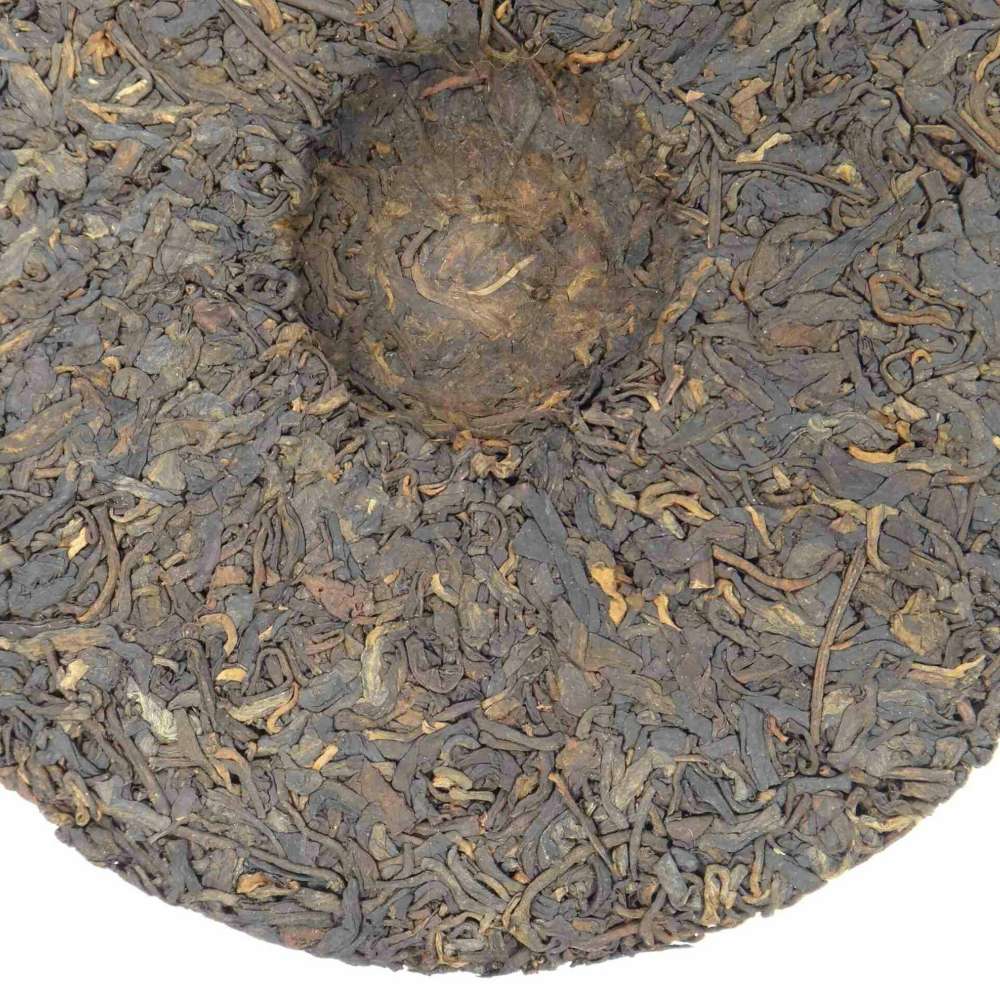 Qianjiazhai Pu'er Fermenté 2017 - détail de la galette
